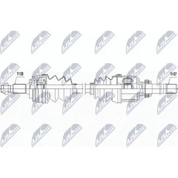 Poloosa kola Hnací hřídel - poloosa NTY NPW-PE-073