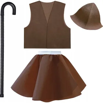 Karnevalový kostým KOSTÝM PASTÝŘ KOSTÝM PASTÝŘE BETLÉM SUKNĚ VESTA 116-140 4 díly