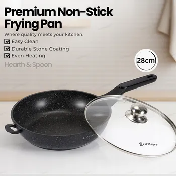 Pánev Tradiční pánev Elitehoff 28 cm s mramorovým povrchem