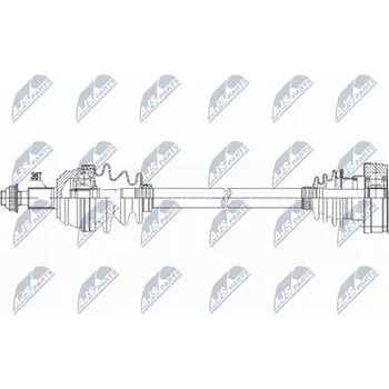 Poloosa kola Hnací hřídel - poloosa NTY NPW-VW-097