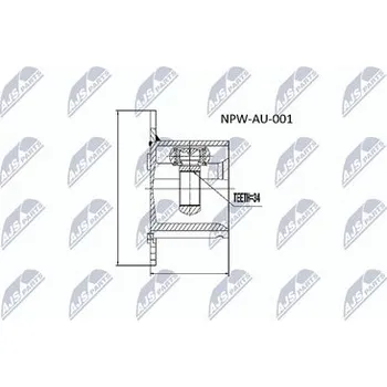Poloosa kola Sada kloubů pro hnací hřídel NTY NPW-AU-001