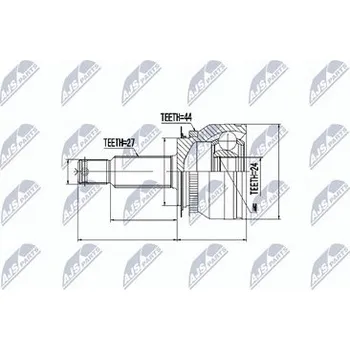 Poloosa kola Sada kloubů pro hnací hřídel NTY NPZ-KA-305