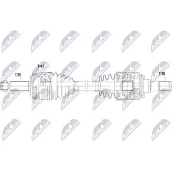 Hnací hřídel - poloosa NTY NPW-HY-673