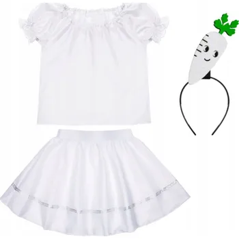 Karnevalový kostým KOSTÝM PETRŽEL ZELENINA BÍLÝ 98-110 4dílný