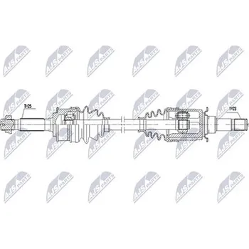Poloosa kola Hnací hřídel - poloosa NTY NPW-MS-124