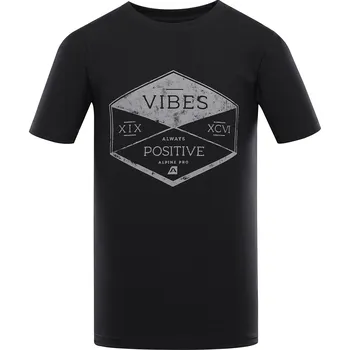 Pánské tričko Pánské bavlněné triko ALPINE PRO Sumek černé Velikost: L