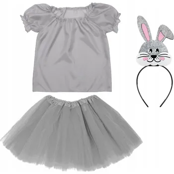 Karnevalový kostým KOSTÝM ZAJÍČEK SUKNĚ ČELENKA 134-140 4el