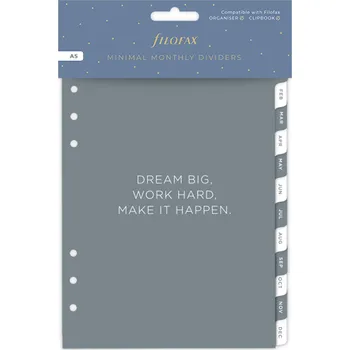 Diář náplň A5, rozřazovač Minimal bílý, měsíční