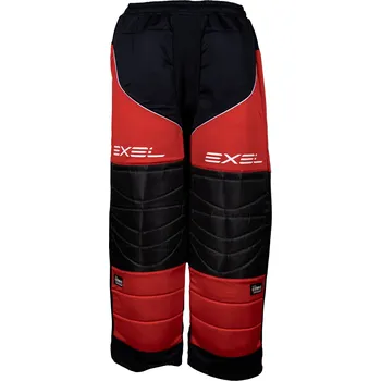 Florbal Exel G STAR GOALIE PANTS BLACK/RED Brankářské kalhoty S, černá / červená