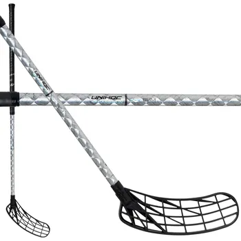 Florbalová hůl Unihoc UNILITE CARBSKIN TITAN 29 silver SLIM Florbalová hůl stříbrná, Levá (levá ruka dole), 87cm (=97cm)