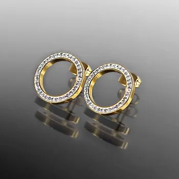 Náušnice Pozlacené ocelové náušnice Navždy, balené v dárkové krabičce č. 1162