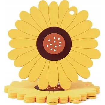 prostírání Silikonové podložky na stůl s motivem slunečnic, protiskluzové