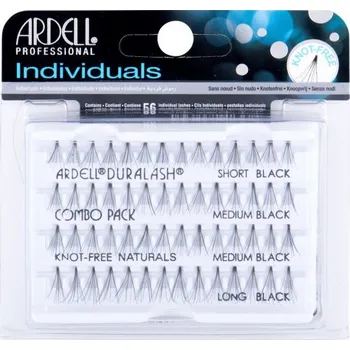 Umělé řasy Ardell Duralash Knot-Free Naturals Combo Black trsové přírodní řasy mix 56 ks