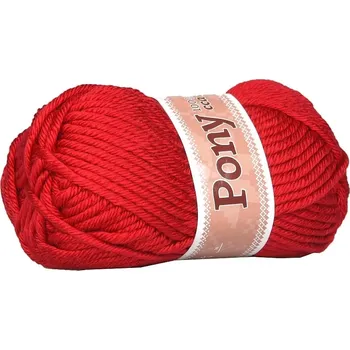 Příze Pony NGM extra silná příze 933 tmavá červená