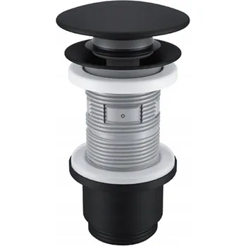 Sifon Zátka s přepadem klik-klak kulatý Excellent černá