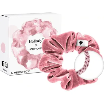 Bellody Original Scrunchies velurová gumička do vlasů 1 ks, Mellow Rose