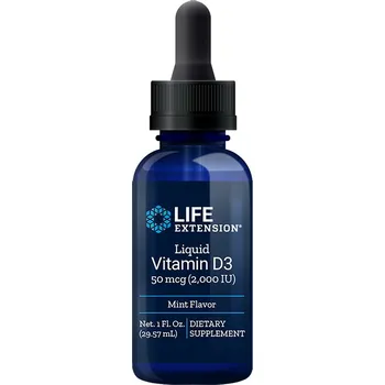 Life Extension Liquid Vitamin D3 Doplněk stravy s obsahem vitaminu D3 29,57 ml, tekutina, Máta