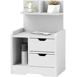 Noční stolek se 2 zásuvkami 40 x 30 x 60 cm | bílý