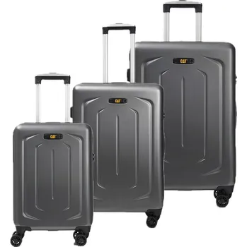 Módní doplněk set kufrů CATERPILLAR Sculpted, 3 dílný set ocelově šedý