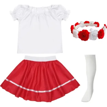 Karnevalový kostým KOSTÝM NÁRODNÍ SUKNĚ HALENKA 134-140 4el