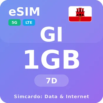 SIM karta Gibraltar Mobilní Internet - eSIM 1GB 7 dní datová SIM karta
