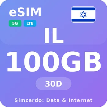 SIM karta Izrael Mobilní Internet - eSIM 100GB 30 dní datová SIM karta