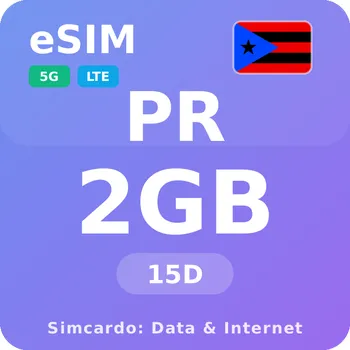 SIM karta Portoriko Mobilní Internet - eSIM 2GB 15 dní datová SIM karta