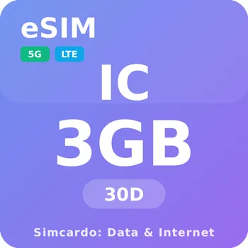 SIM karta Kanárské ostrovy Mobilní Internet - eSIM 3GB 30 dní datová SIM karta