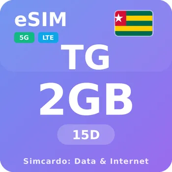 SIM karta Togo Mobilní Internet - eSIM 2GB 15 dní datová SIM karta