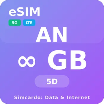 SIM karta Nizozemské Antily Neomezený Mobilní Internet - eSIM 5 dní datová SIM karta