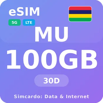 SIM karta Mauricius Mobilní Internet - eSIM 100GB 30 dní datová SIM karta