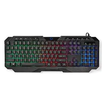 Klávesnice Nedis GKBD110BKUS herní USB podsvícená membránová klávesnice - GKBD110BKUS