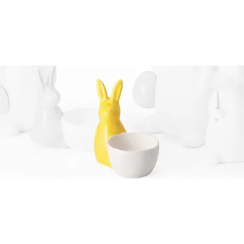 Velikonoční dekorace Velikonoční zajíček Milo, stojan na vajíčko, žlutý - Philippi