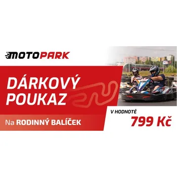 Dárkový potravinový koš Dárkový poukaz MOTOPARK na RODINNÝ BALÍČEK
