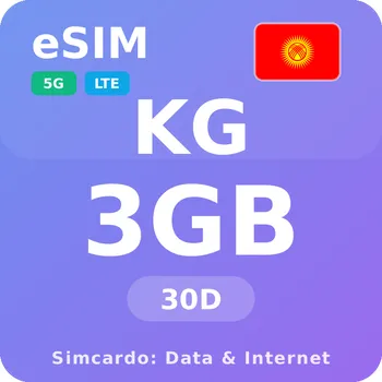 SIM karta Kyrgyzstán Mobilní Internet - eSIM 3GB 30 dní datová SIM karta