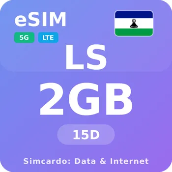 SIM karta Lesotho Mobilní Internet - eSIM 2GB 15 dní datová SIM karta