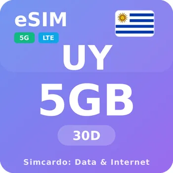 SIM karta Uruguay Mobilní Internet - eSIM 5GB 30 dní datová SIM karta