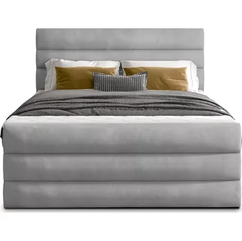 Postel Dvoulůžková boxspringová postel Cande 180x200 Monolith 84 světle šedá