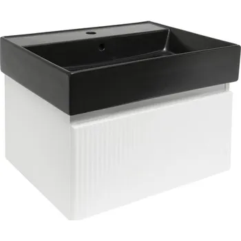 Šatní skříň Swiss aqua technologies Koupelnová skříňka s umyvadlem SAT Evolution 58x30x44,8 cm bílá mat SATEVO60WMU2B