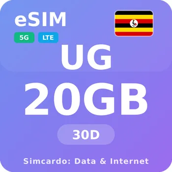 SIM karta Uganda Mobilní Internet - eSIM 20GB 30 dní datová SIM karta