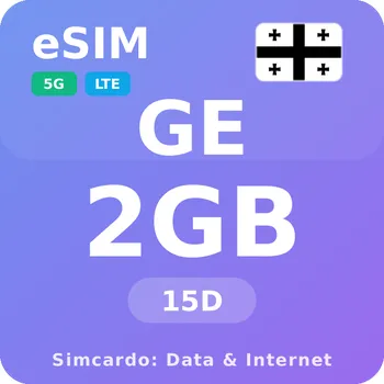 SIM karta Gruzie Mobilní Internet - eSIM 2GB 15 dní datová SIM karta