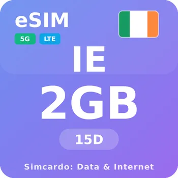 SIM karta Irsko Mobilní Internet - eSIM 2GB 15 dní datová SIM karta