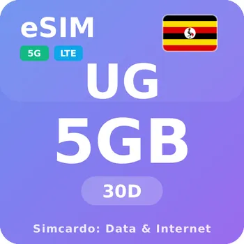 SIM karta Uganda Mobilní Internet - eSIM 5GB 30 dní datová SIM karta