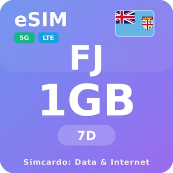 SIM karta Fidži Mobilní Internet - eSIM 1GB 7 dní datová SIM karta