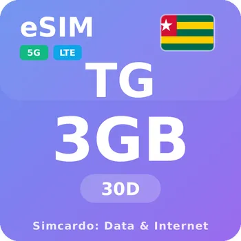 SIM karta Togo Mobilní Internet - eSIM 3GB 30 dní datová SIM karta