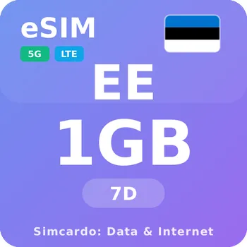 SIM karta Estonsko Mobilní Internet - eSIM 1GB 7 dní datová SIM karta