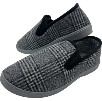 Pánské pantofle Fashion Pánské šedé zateplené bačkory 03 Barva: Šedá, Velikost: 45