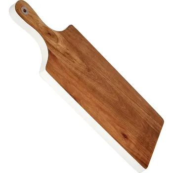 Kuchyňské prkénko Prkénko na krájení BLANC II 44,8x17,3 cm z masivu hnědé/bílé