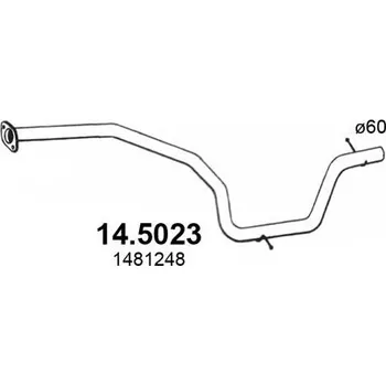 Přední díl výfuku Výfuková trubka ASSO 14.5023