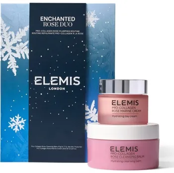 Pleťová maska Elemis Holiday Collection Pro-Collagen Rose Cleansing Balm čisticí balzám pro zklidnění pleti 50 g + Pro-Collagen Marine Cream denní protivráskový krém 30 ml
